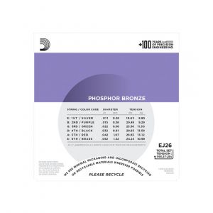 D'Addario Acoustic 11-52 EJ26 Phosphor Bronze