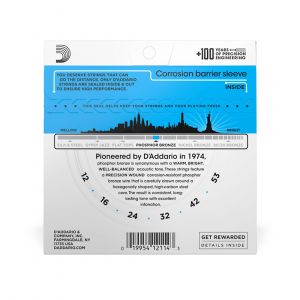 D'Addario EJ16 Phos Juego Cuerdas Acústica