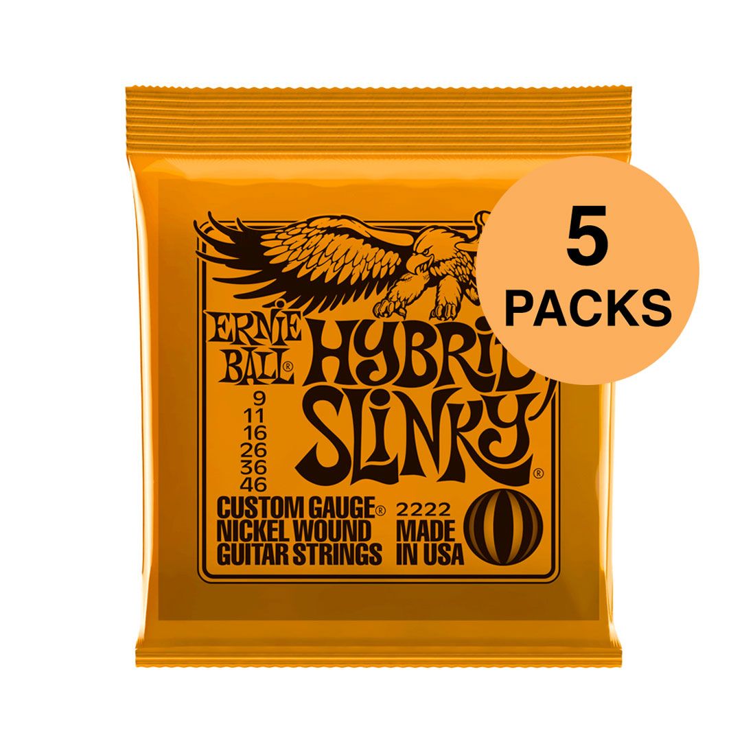Ernie Ball Hybrid Slinky 946 Paquete de 5 Unidades Fanatic Guitars