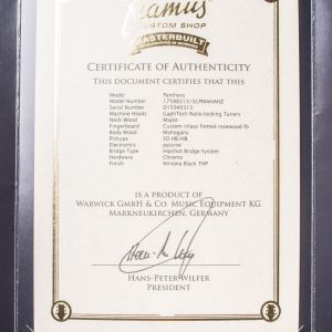 Framus Masterbuilt Panthera 8 Nirvana Black Transparent High Polish