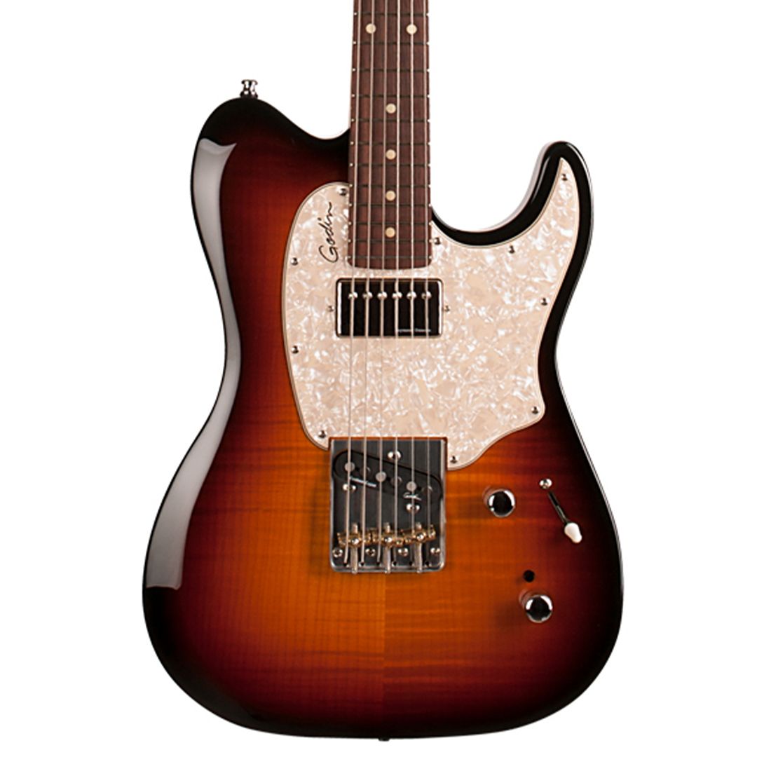 Godin Stadium 59 Vintage Burst Flame RN Fanatic Guitars