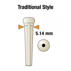 Graph Tech Tusq 6 Bridge Pin Pack White 2mm MOP Dot