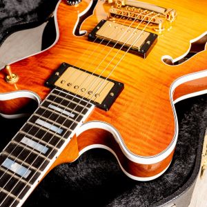 Heritage Custom Shop Standard H-155M Semi-Hollow Almond Sunburst