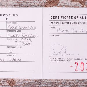 Patrick James Eggle 96 Drop Top HSS, Lemon Burst