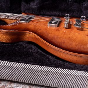 Patrick Eggle Macon Double Cut P90 Natural Centre, Walnut Burst