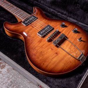 Patrick Eggle Macon Double Cut P90 Natural Centre, Walnut Burst