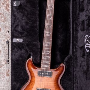 Patrick Eggle Macon Double Cut P90 Natural Centre, Walnut Burst