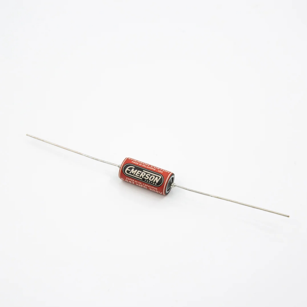 Emerson Custom EP-4400-B00 - Paper-in-Oil Capacitors - 0.047uf Red & Cream