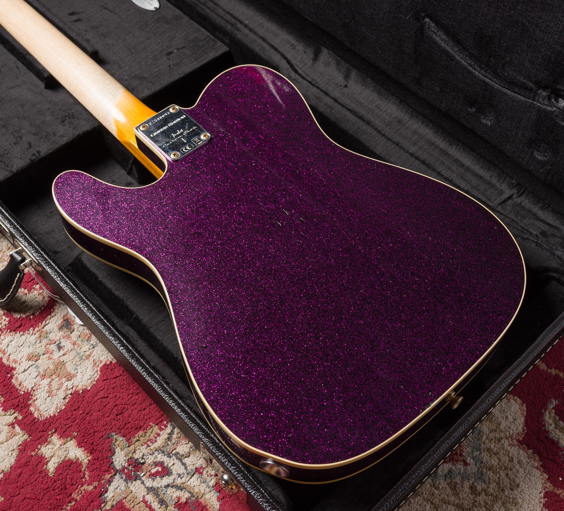 Fender Custom Shop Limited P90 Thinline Journeyman Relic - Magenta Sparkle #CZ580093 Segunda Mano