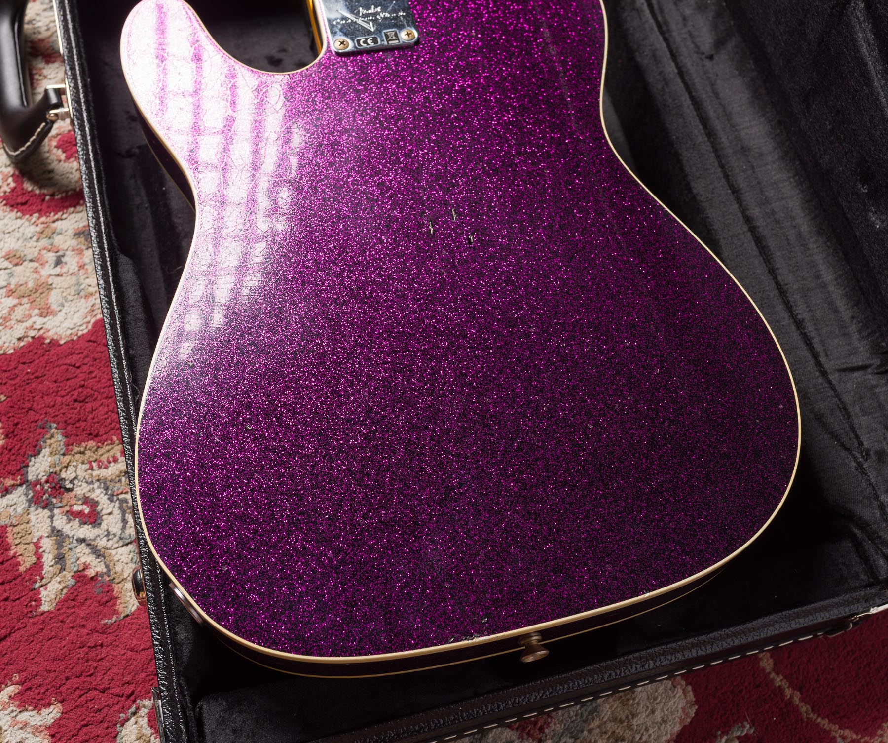 Fender Custom Shop Limited P90 Thinline Journeyman Relic - Magenta Sparkle #CZ580093 Segunda Mano
