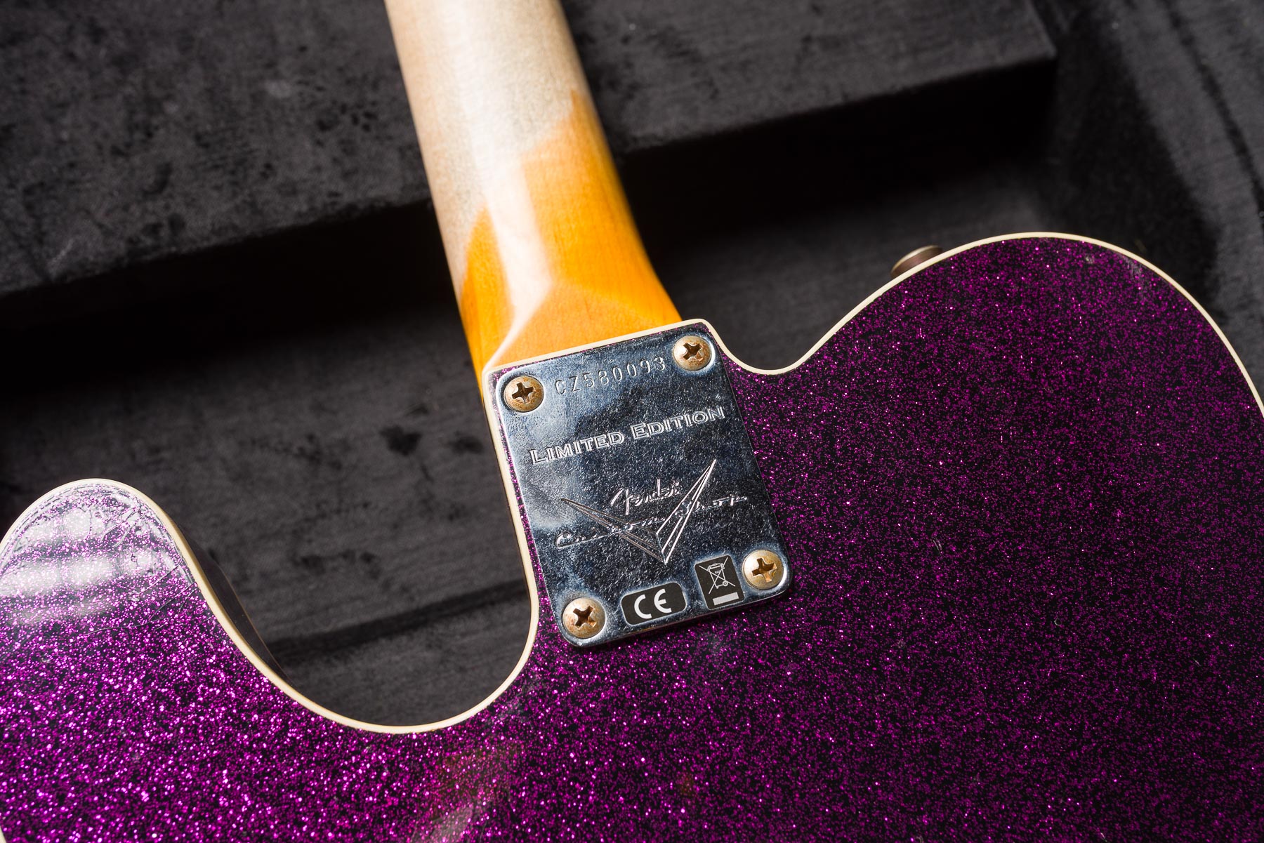 Fender Custom Shop Limited P90 Thinline Journeyman Relic - Magenta Sparkle #CZ580093 Segunda Mano