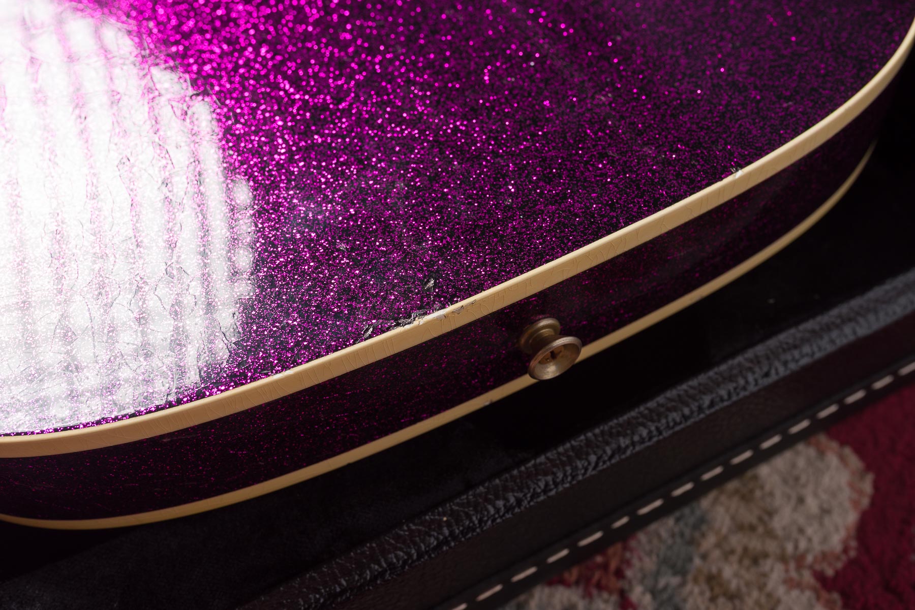Fender Custom Shop Limited P90 Thinline Journeyman Relic - Magenta Sparkle #CZ580093 Segunda Mano