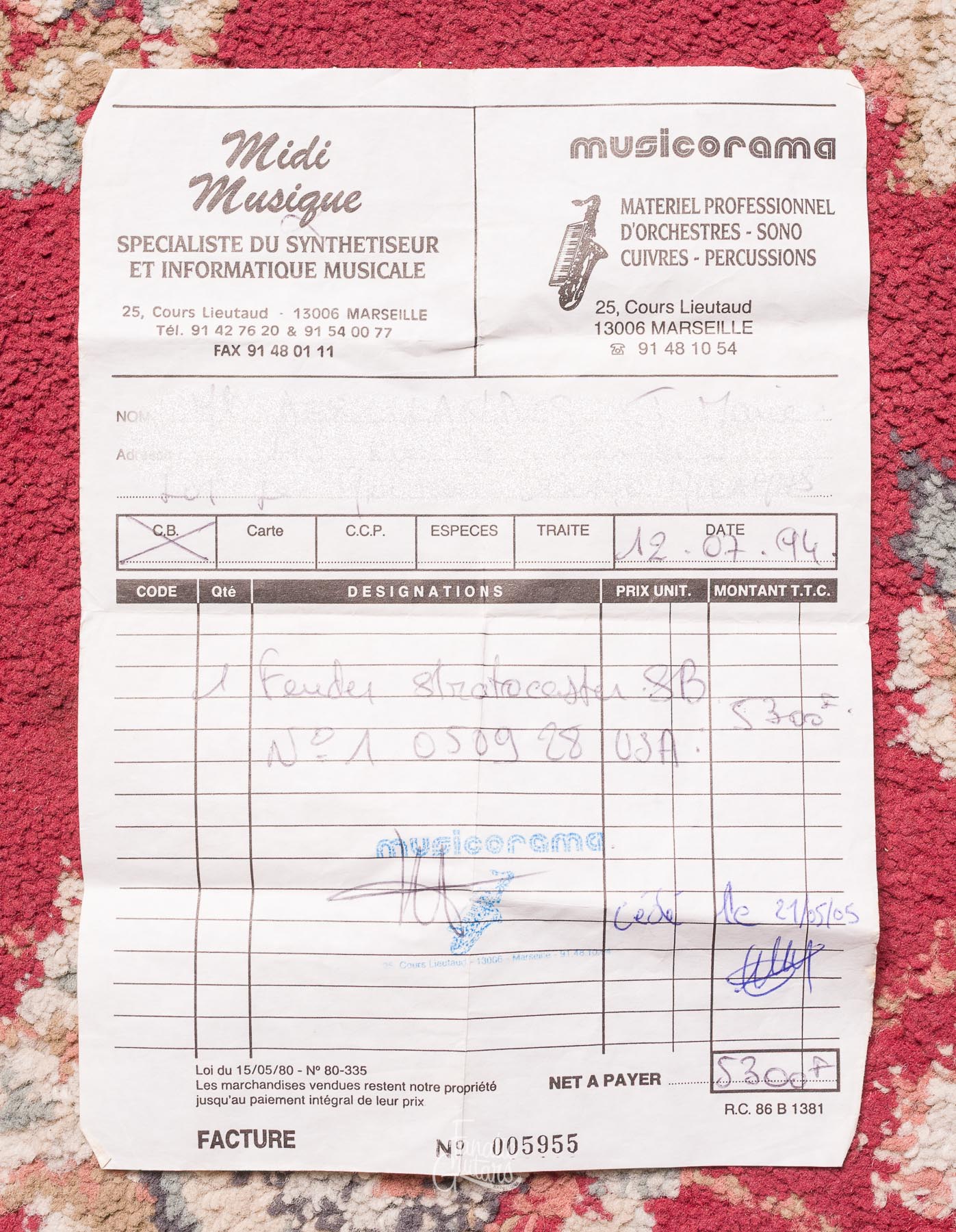 Fender American Standard Stratocaster 1991 - Sunburst #N1050928 Second Hand