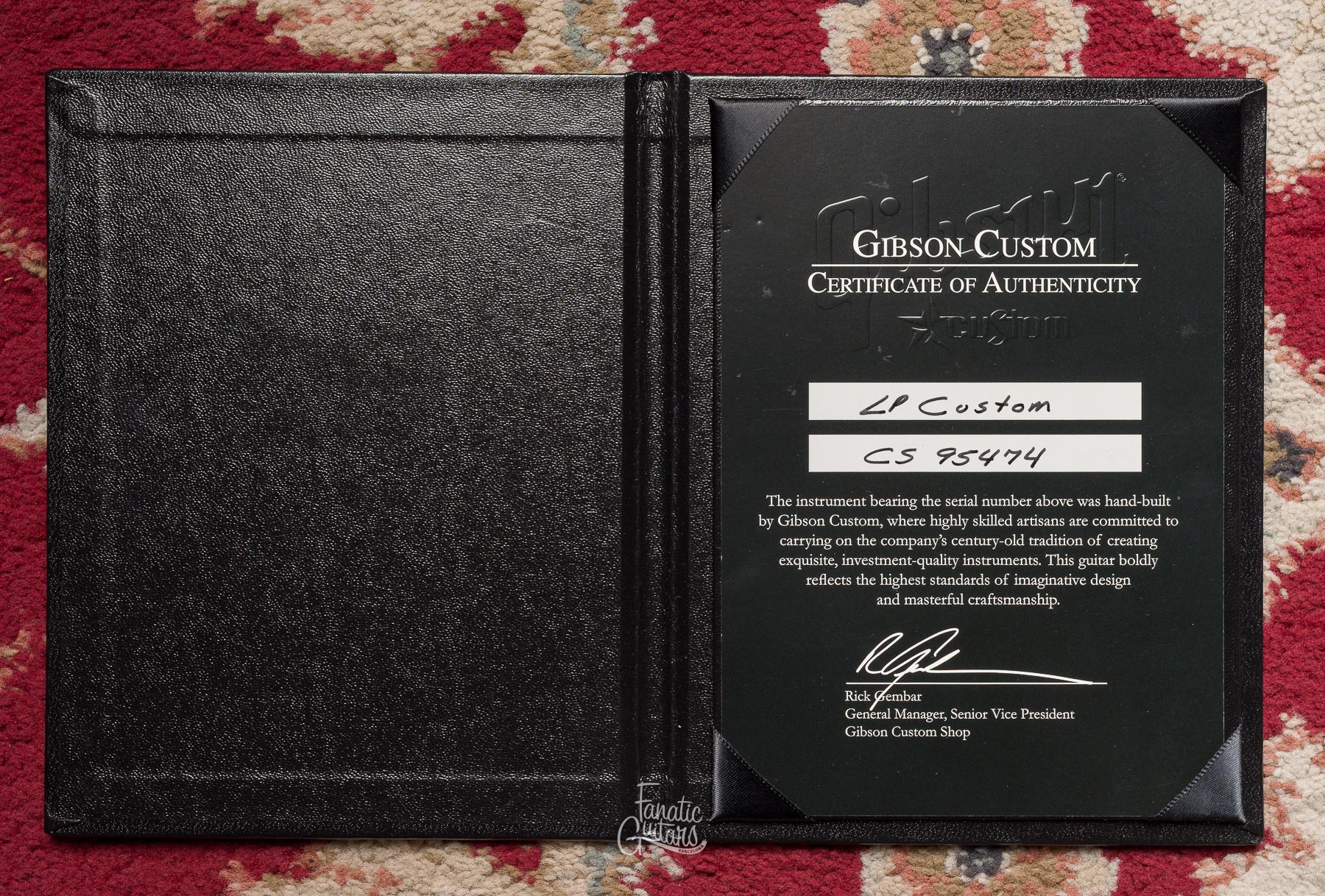 Gibson Custom Shop Les Paul Custom - Ebony #CS95474 Segunda Mano