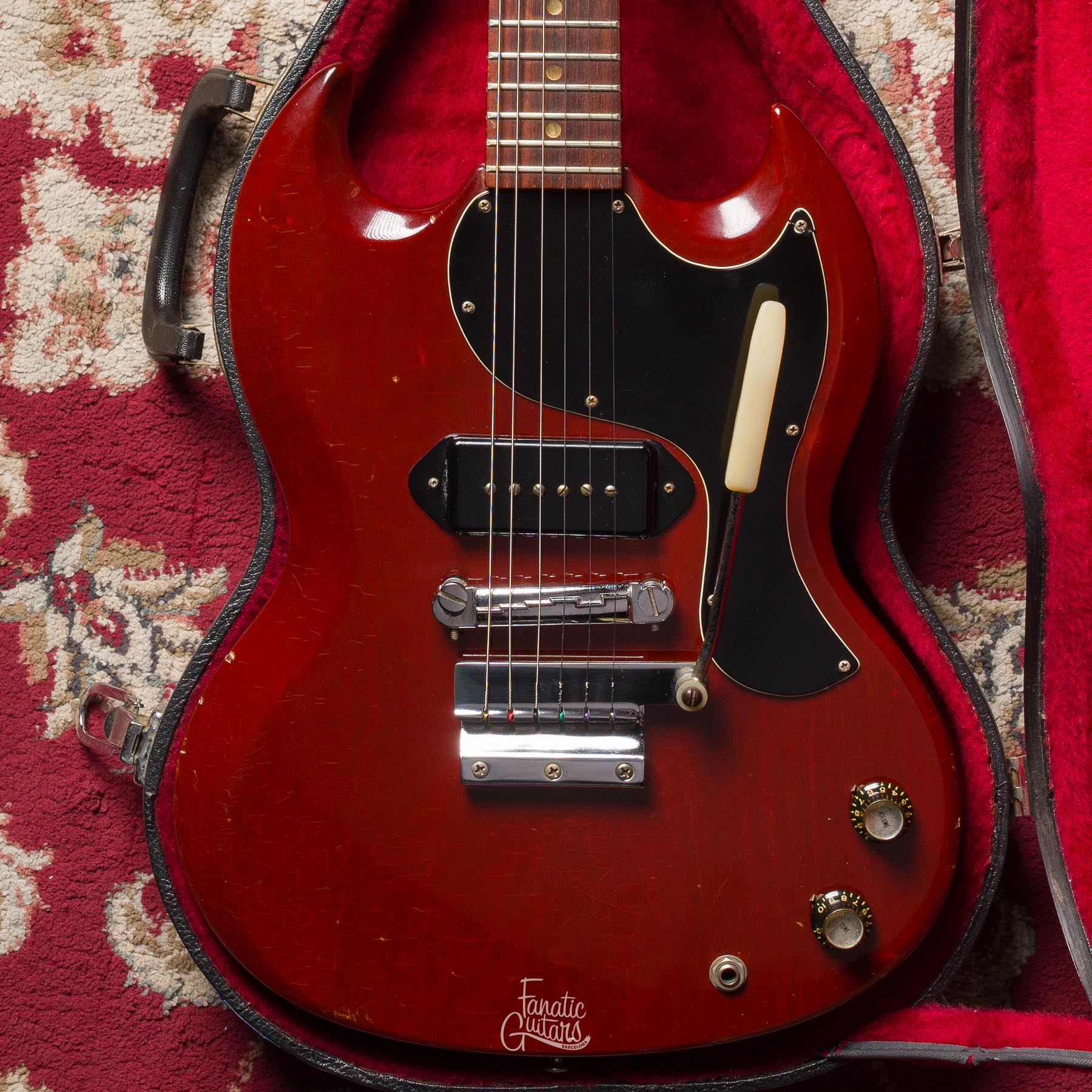 Gibson SG Junior Vibrola 1965 - Cherry #516073 Segunda Mano