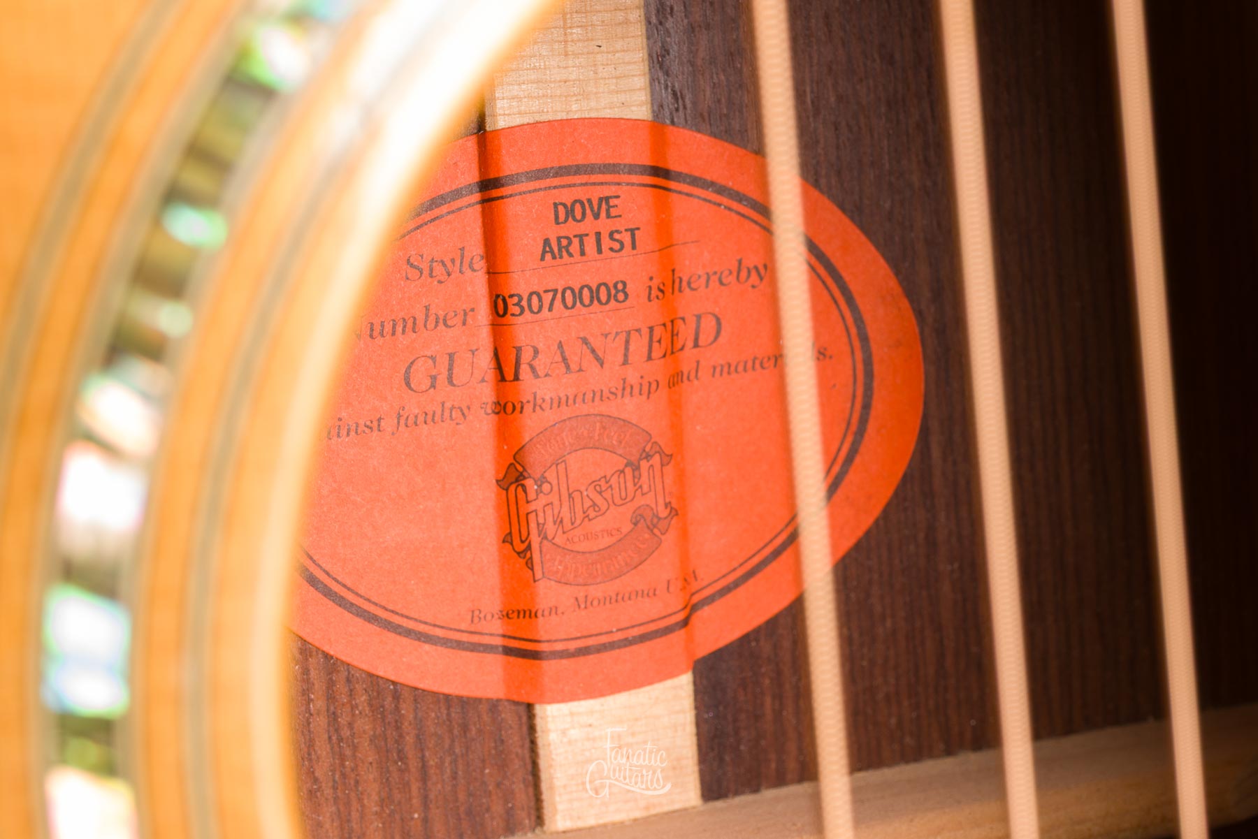 Gibson Dove Artist - Natural #03070008 Second Hand