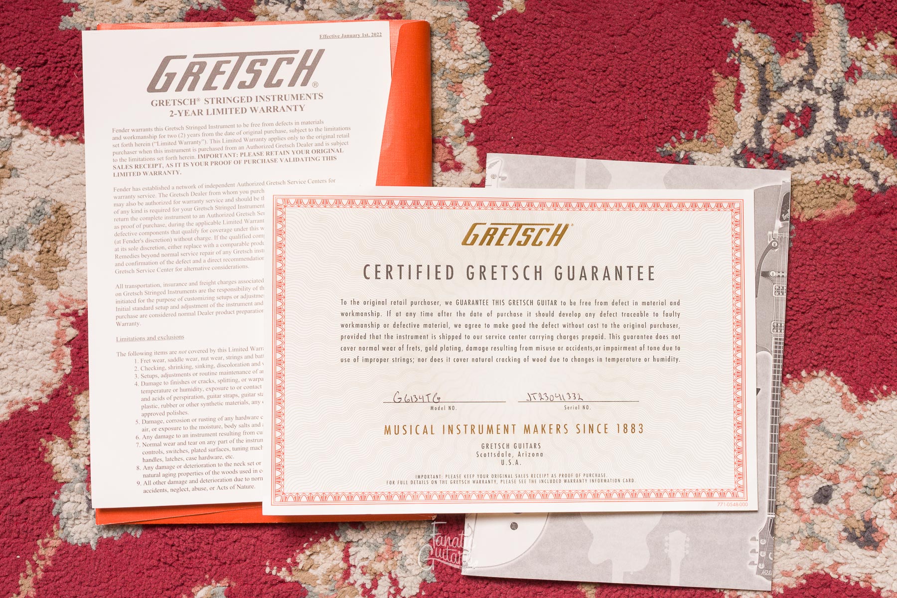 Gretsch G6134TG Limited Edition Paisley Penguin - Black #JT23041332 Second Hand
