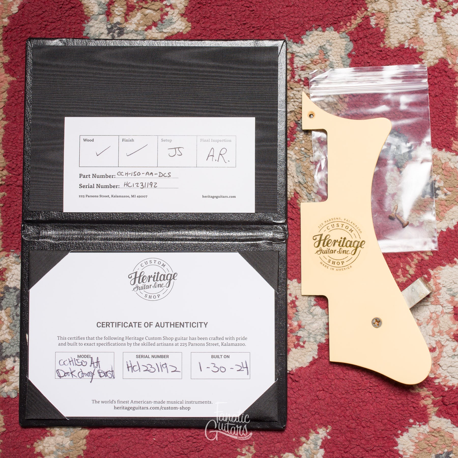 Heritage Custom Shop Core H-150 - Dark Cherry Sunburst (Artisan Aged) #HC1231192 Second Hand