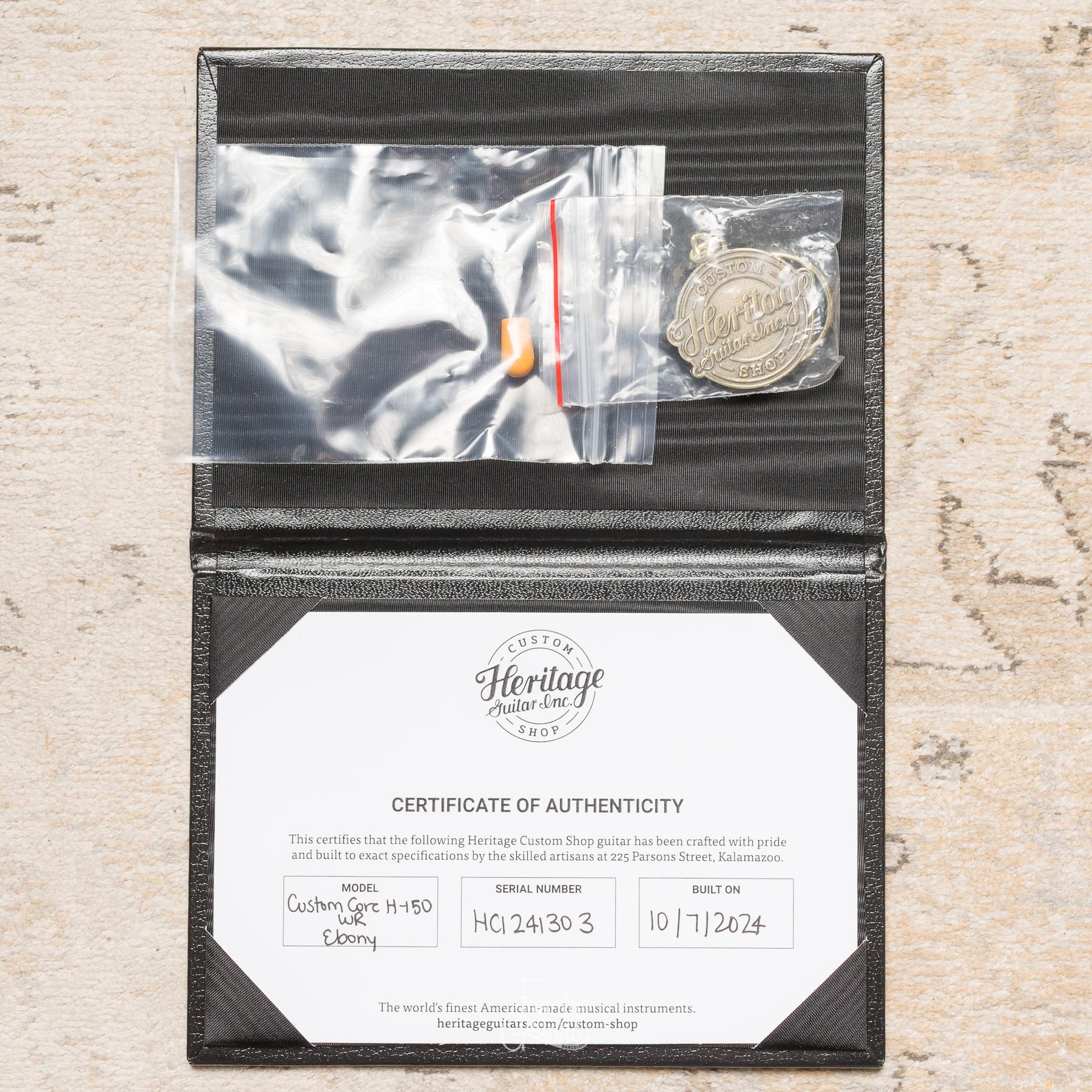 Heritage Custom Shop Core H-150 "Build 1158" - Ebony #HC1241303