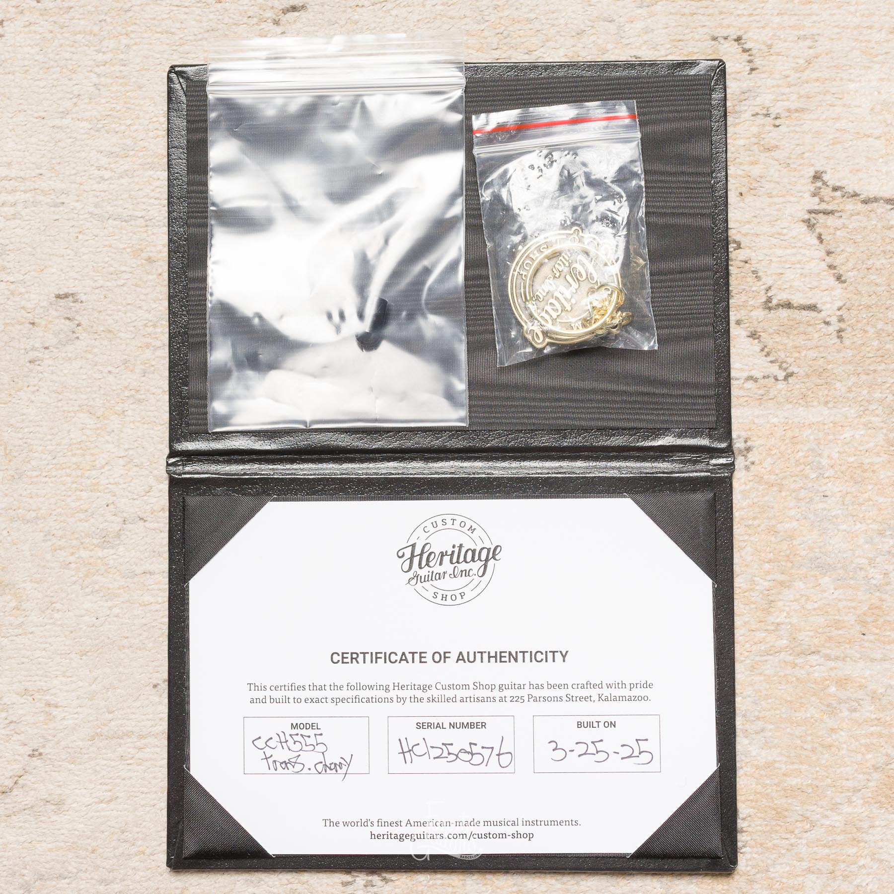 Heritage Custom Shop Core H-555 - Translucent Cherry #HC1250576