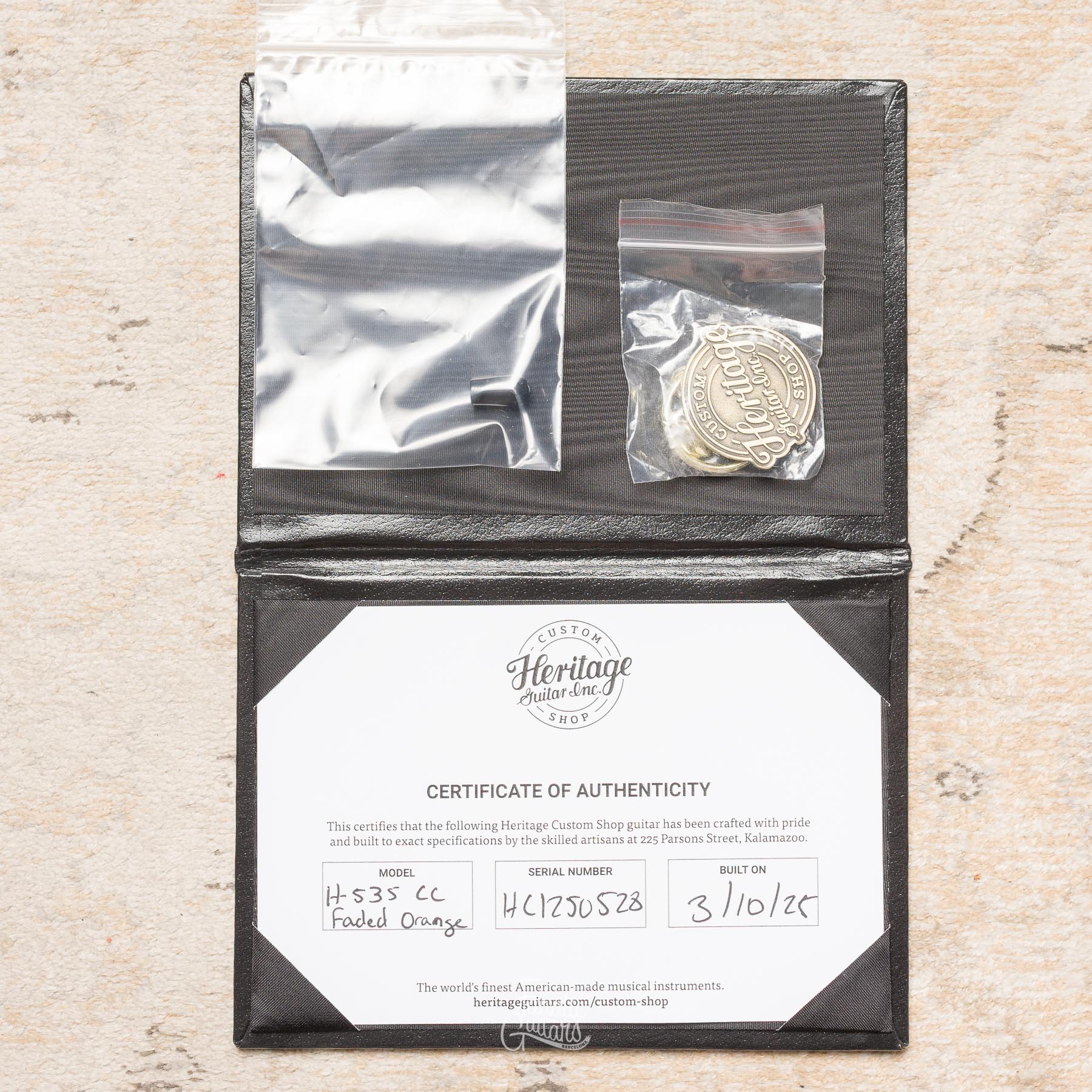 Heritage Custom Shop Factory Special H-535, 60s Neck - Faded Orange #HC1250528