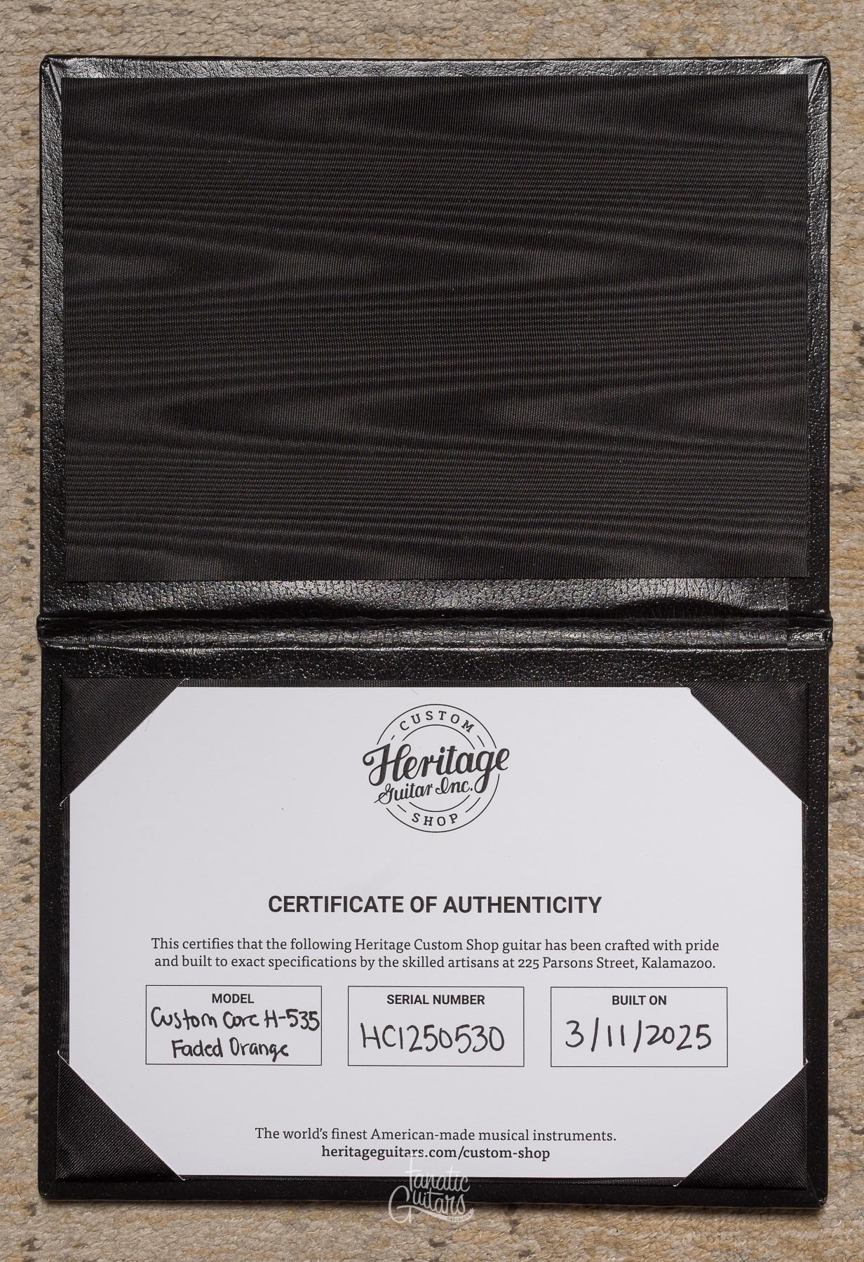 Heritage Custom Shop Factory Special H-535, 60s Neck - Faded Orange #HC1250528