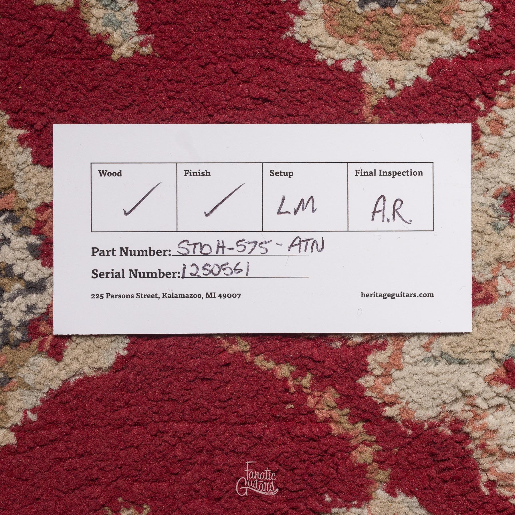 Heritage Standard H-575 Hollow - Antique Natural #1250561 Segunda Mano