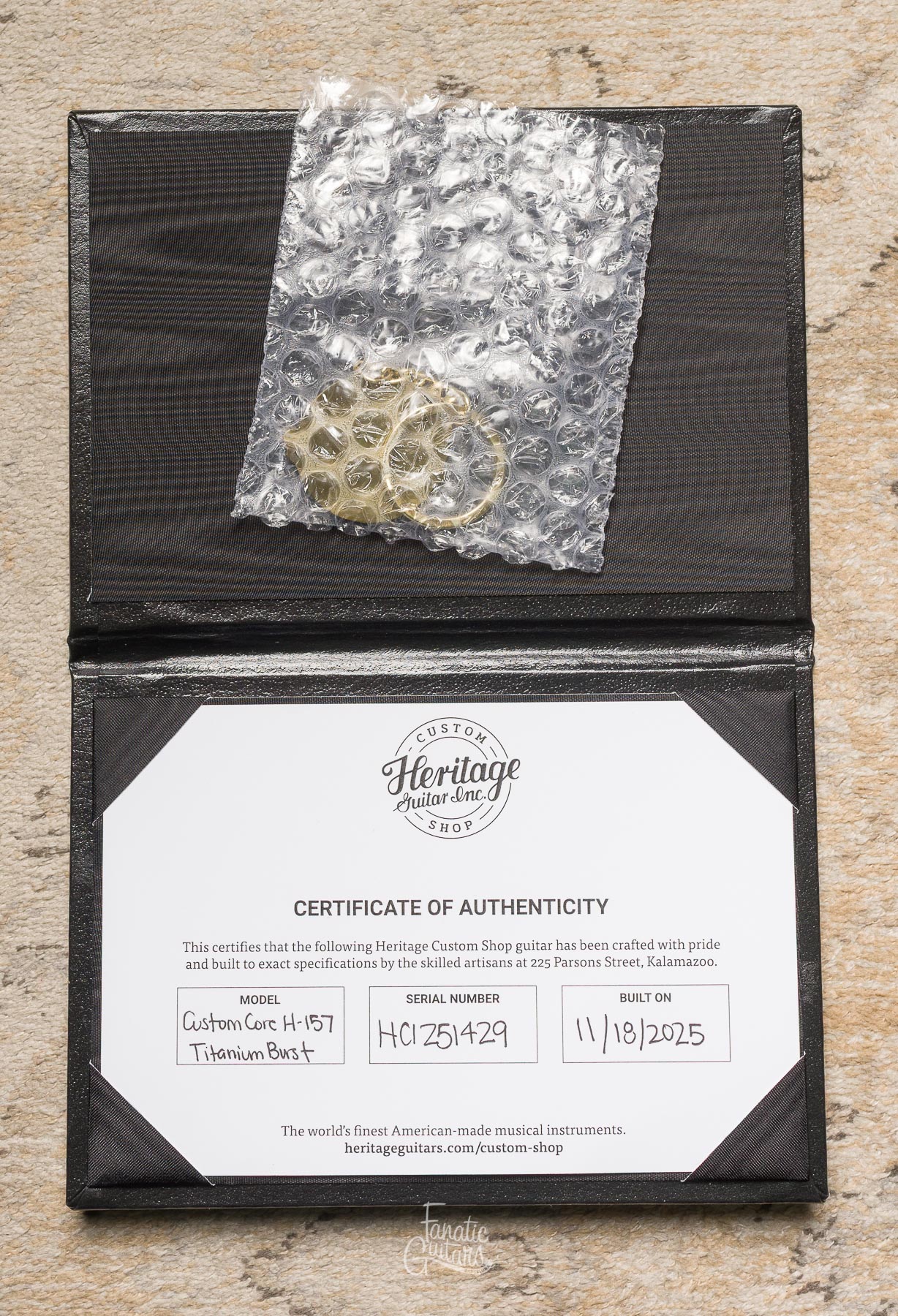 Heritage Custom Shop Core H-157 - Titanium Burst #HC1251429