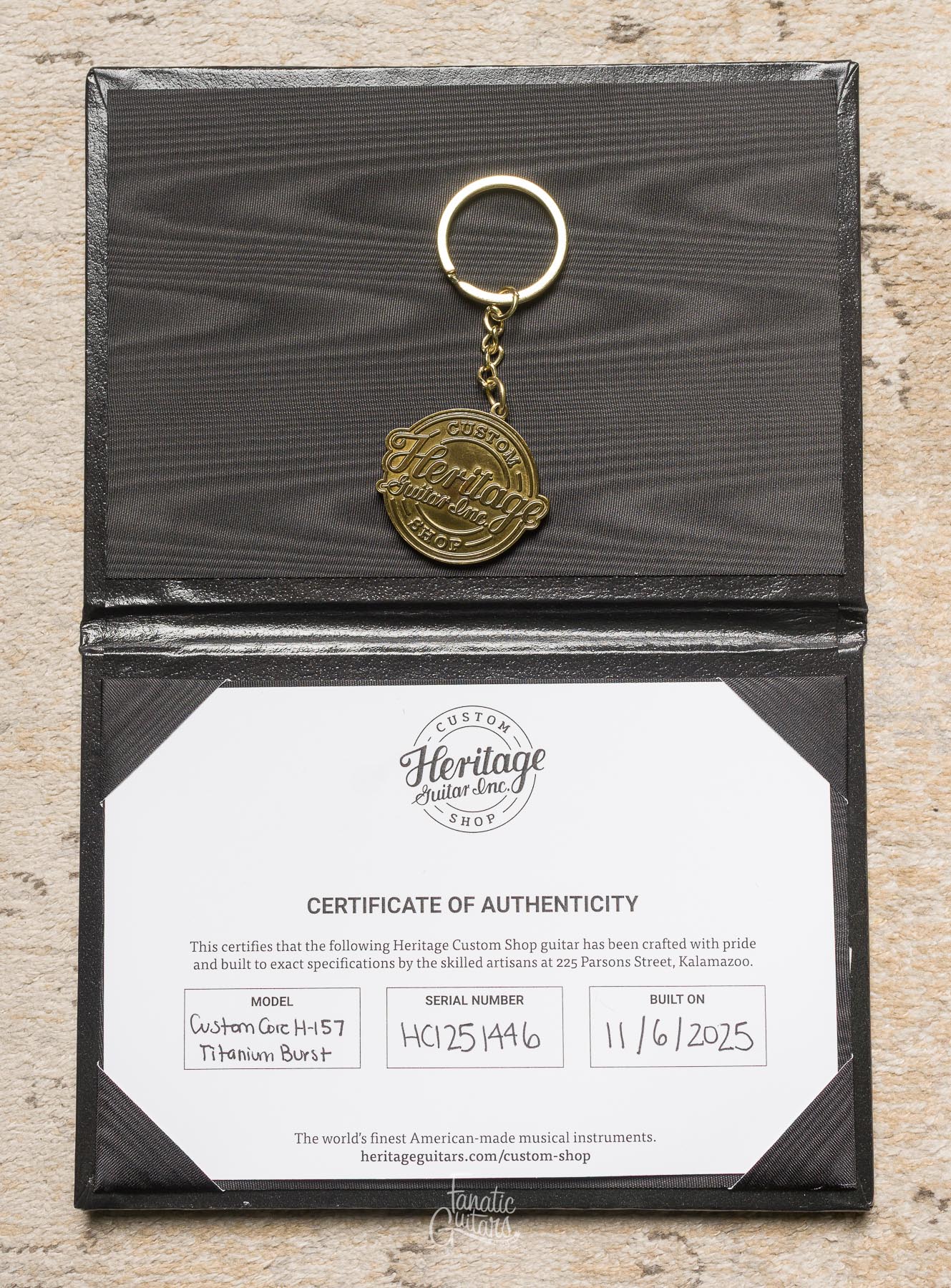 Heritage Custom Shop Core H-157 - Titanium Burst #HC1251446