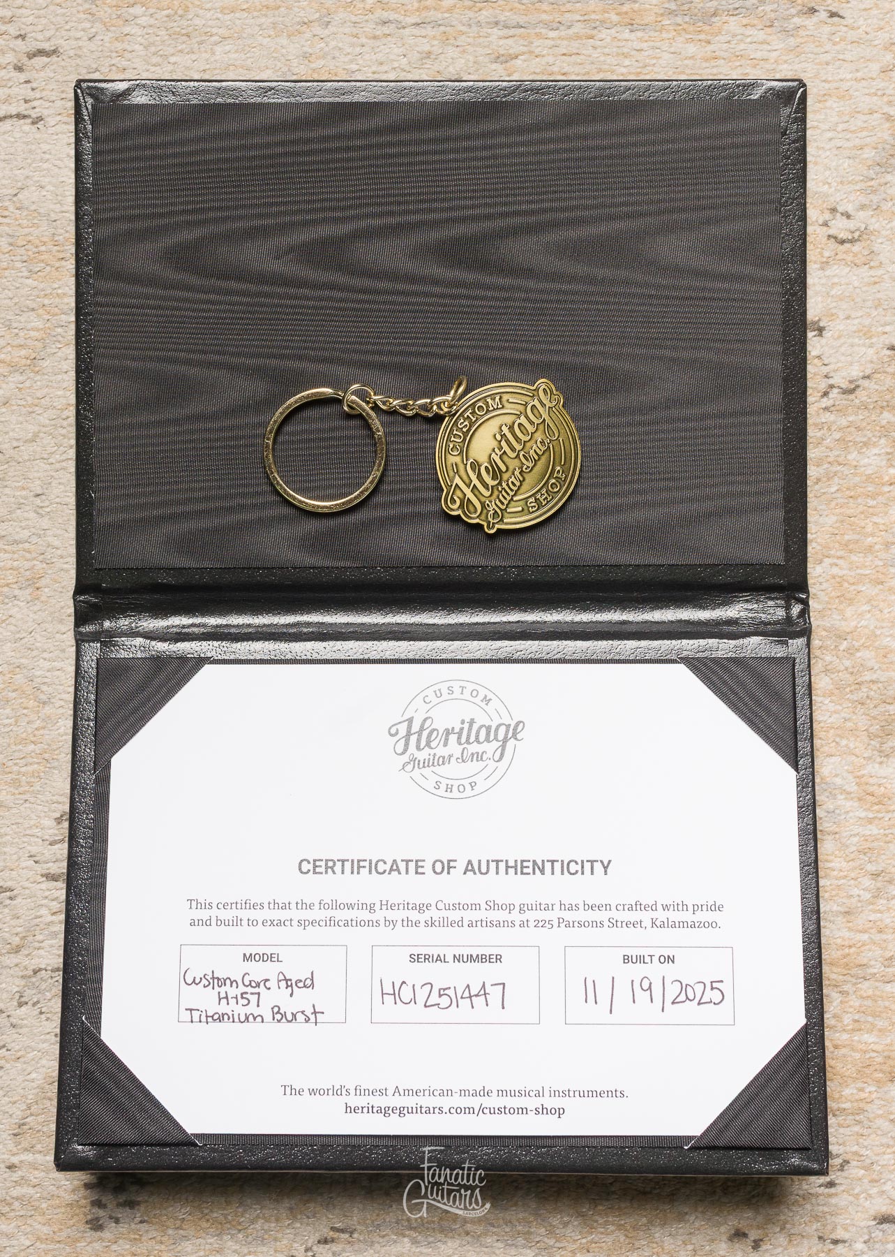 Heritage Custom Shop Core H-157 - Titanium Burst (Artisan Aged) #HC1251447