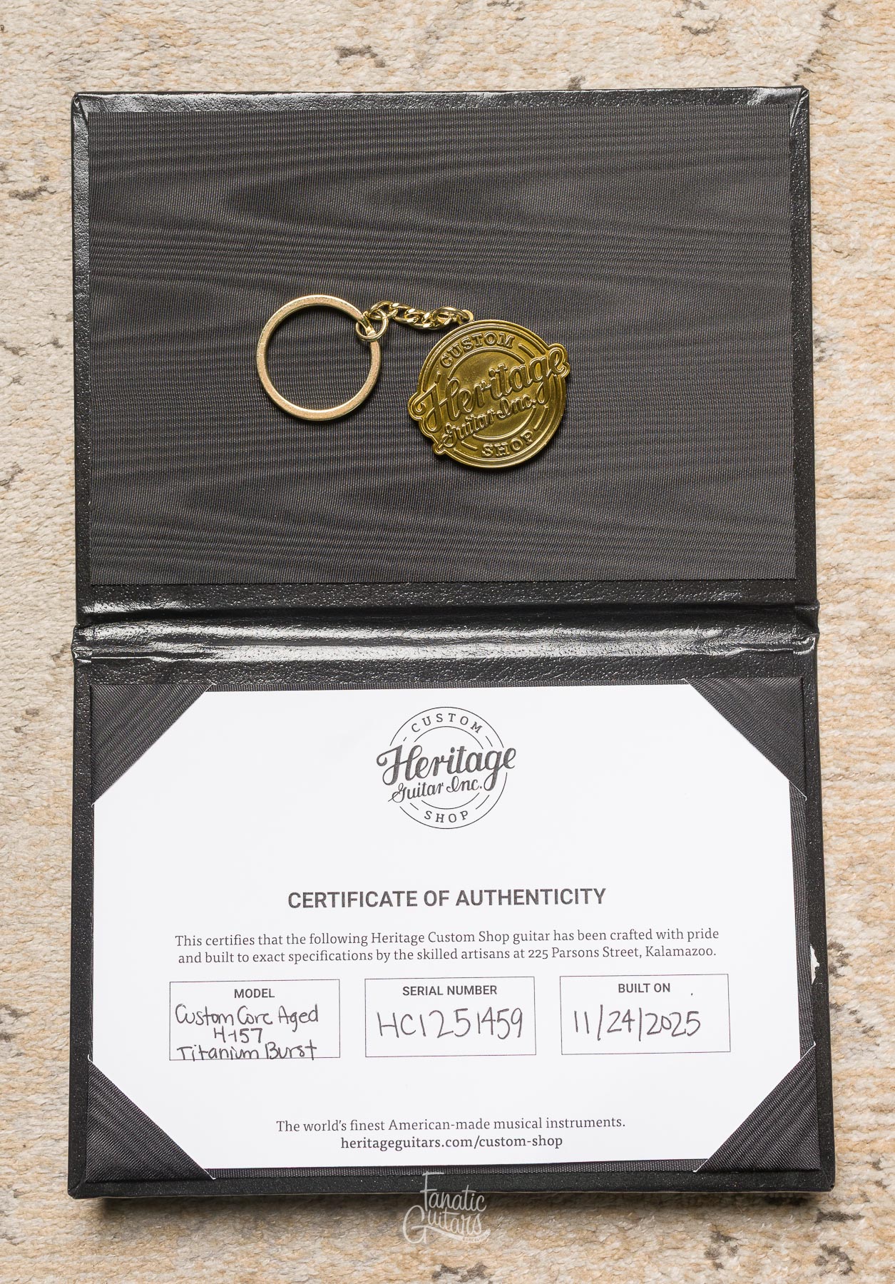 Heritage Guitars Custom Shop Core H-157 - Titanium Burst (Artisan Aged) #HC1251459