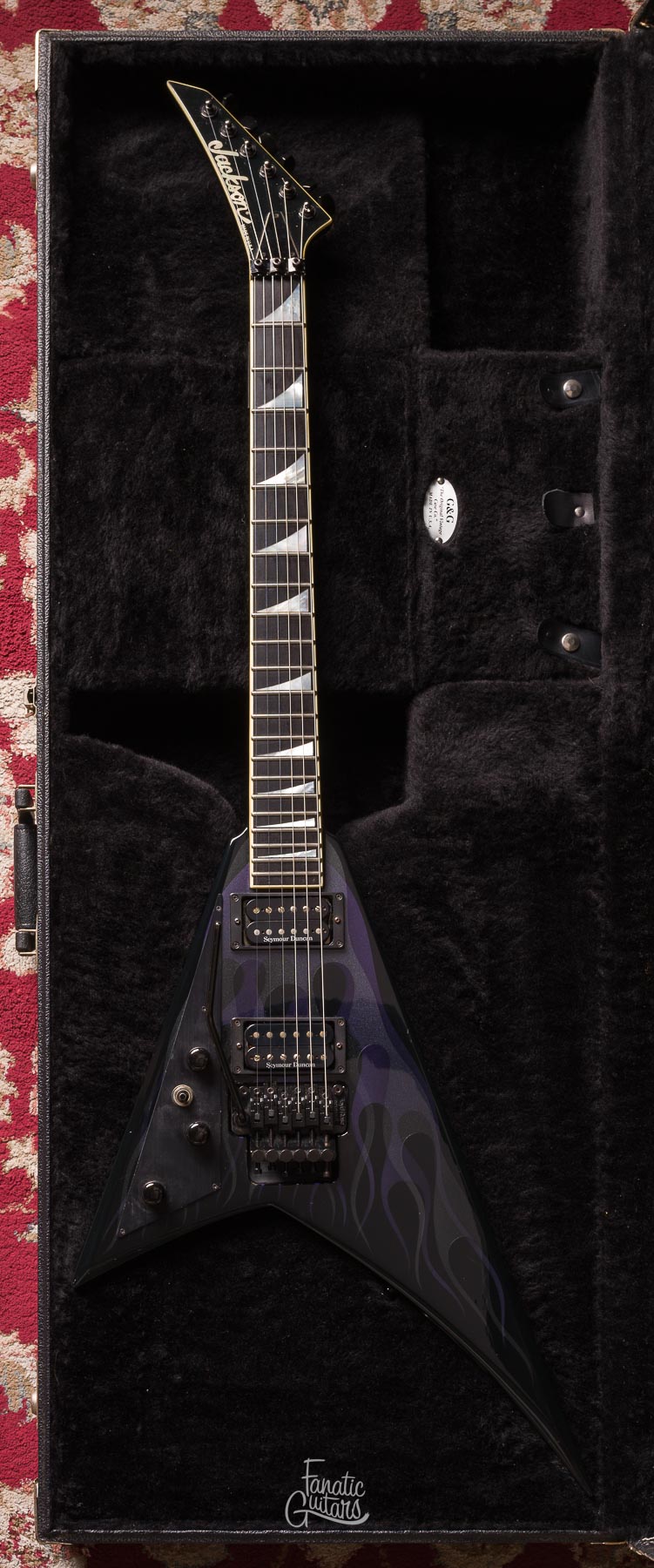 Jackson Guitars RR1 USA Zurda - Black Ghost Flames #U19394 Segunda Mano