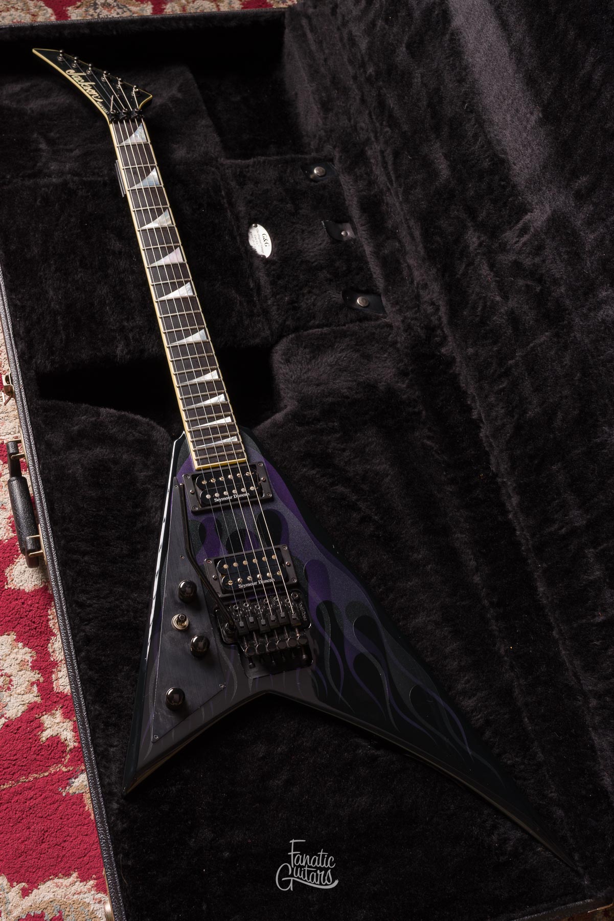 Jackson Guitars RR1 USA Zurda - Black Ghost Flames #U19394 Segunda Mano