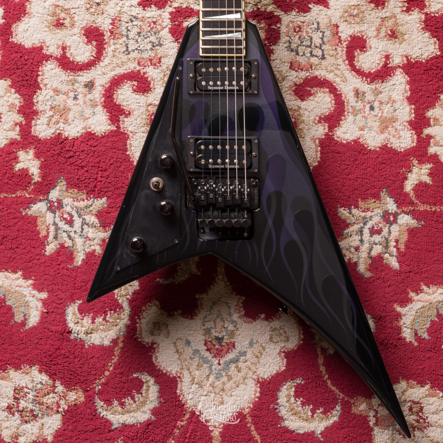 Jackson Guitars RR1 USA Zurda - Black Ghost Flames #U19394 Segunda Mano