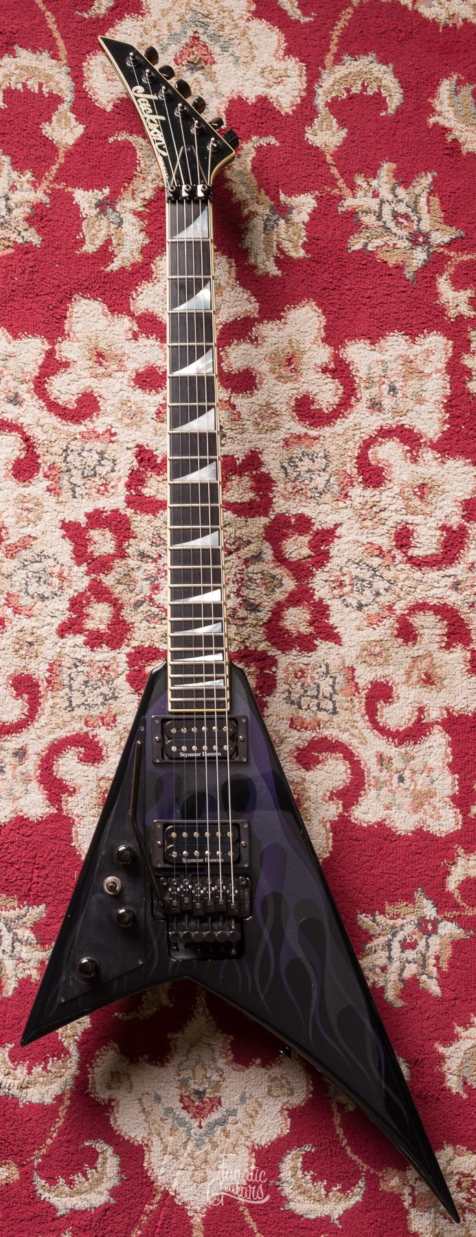 Jackson Guitars RR1 USA Zurda - Black Ghost Flames #U19394 Segunda Mano