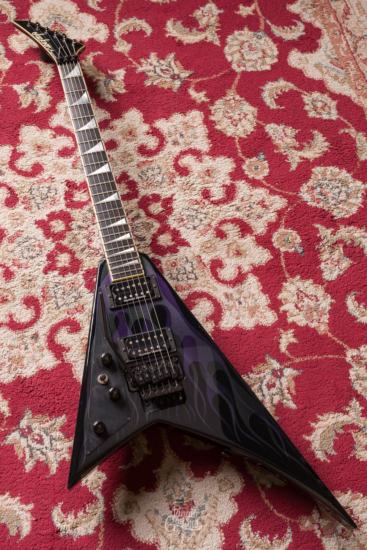 Jackson Guitars RR1 USA Zurda - Black Ghost Flames #U19394 Segunda Mano