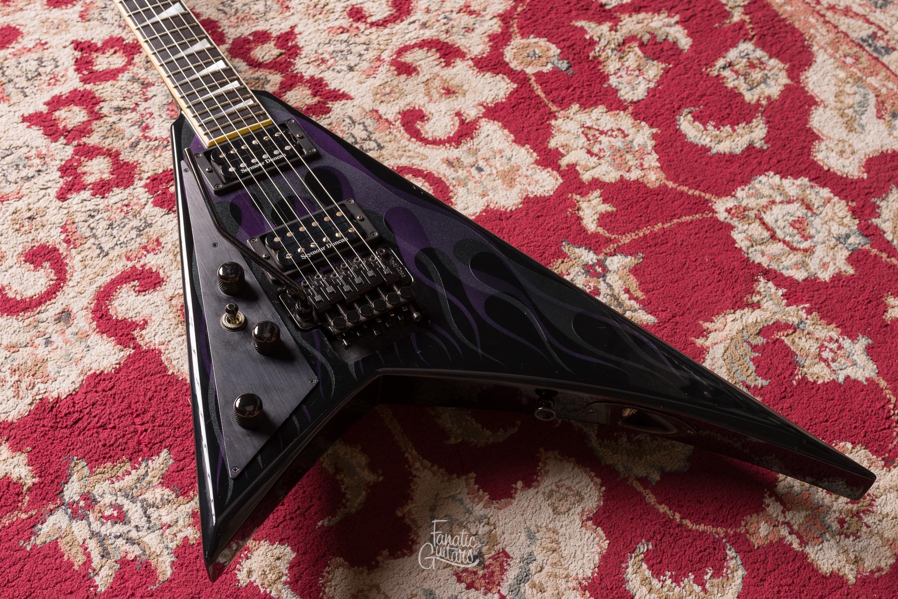 Jackson Guitars RR1 USA Zurda - Black Ghost Flames #U19394 Segunda Mano