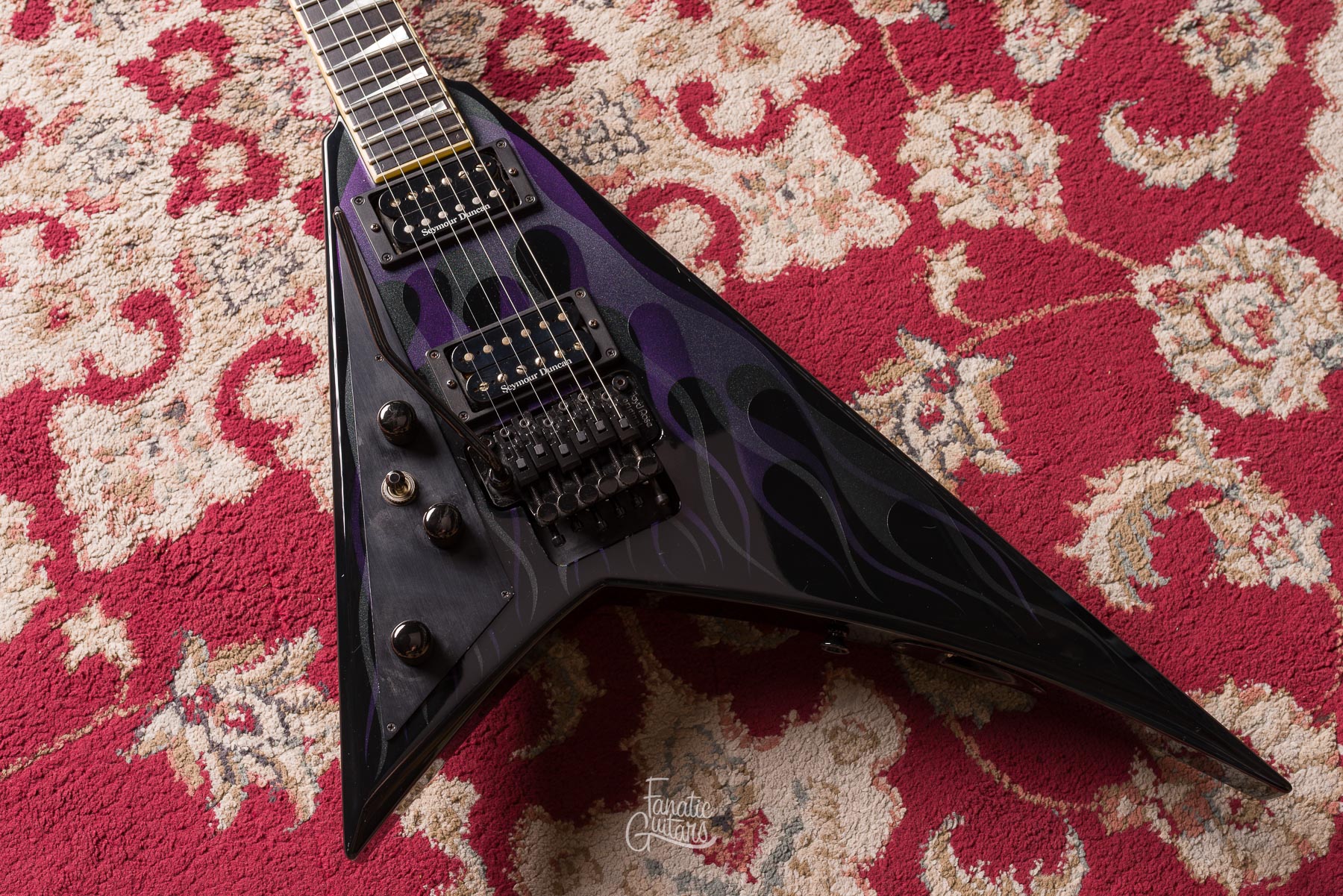 Jackson Guitars RR1 USA Zurda - Black Ghost Flames #U19394 Segunda Mano