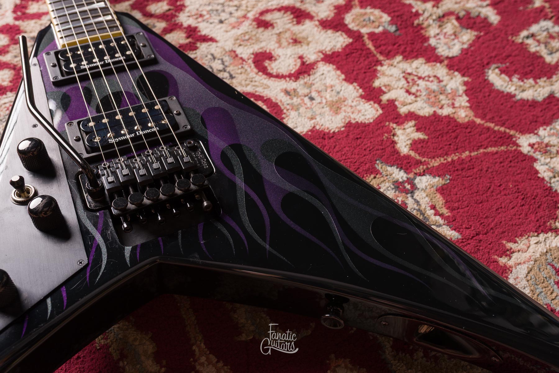 Jackson Guitars RR1 USA Zurda - Black Ghost Flames #U19394 Segunda Mano