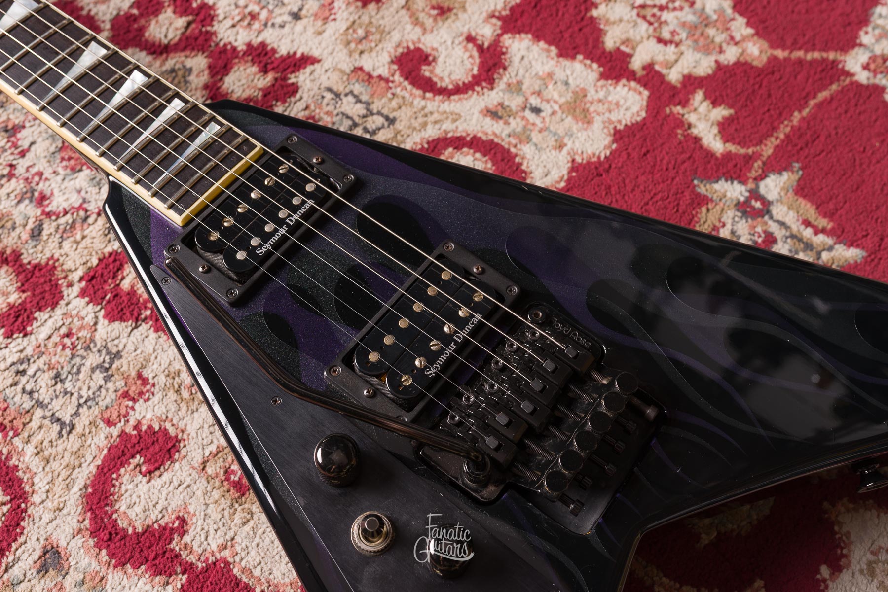 Jackson Guitars RR1 USA Zurda - Black Ghost Flames #U19394 Segunda Mano