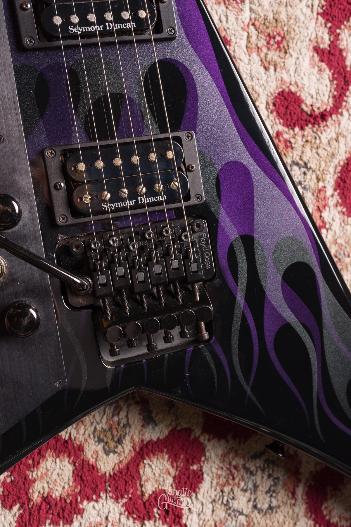 Jackson Guitars RR1 USA Zurda - Black Ghost Flames #U19394 Segunda Mano