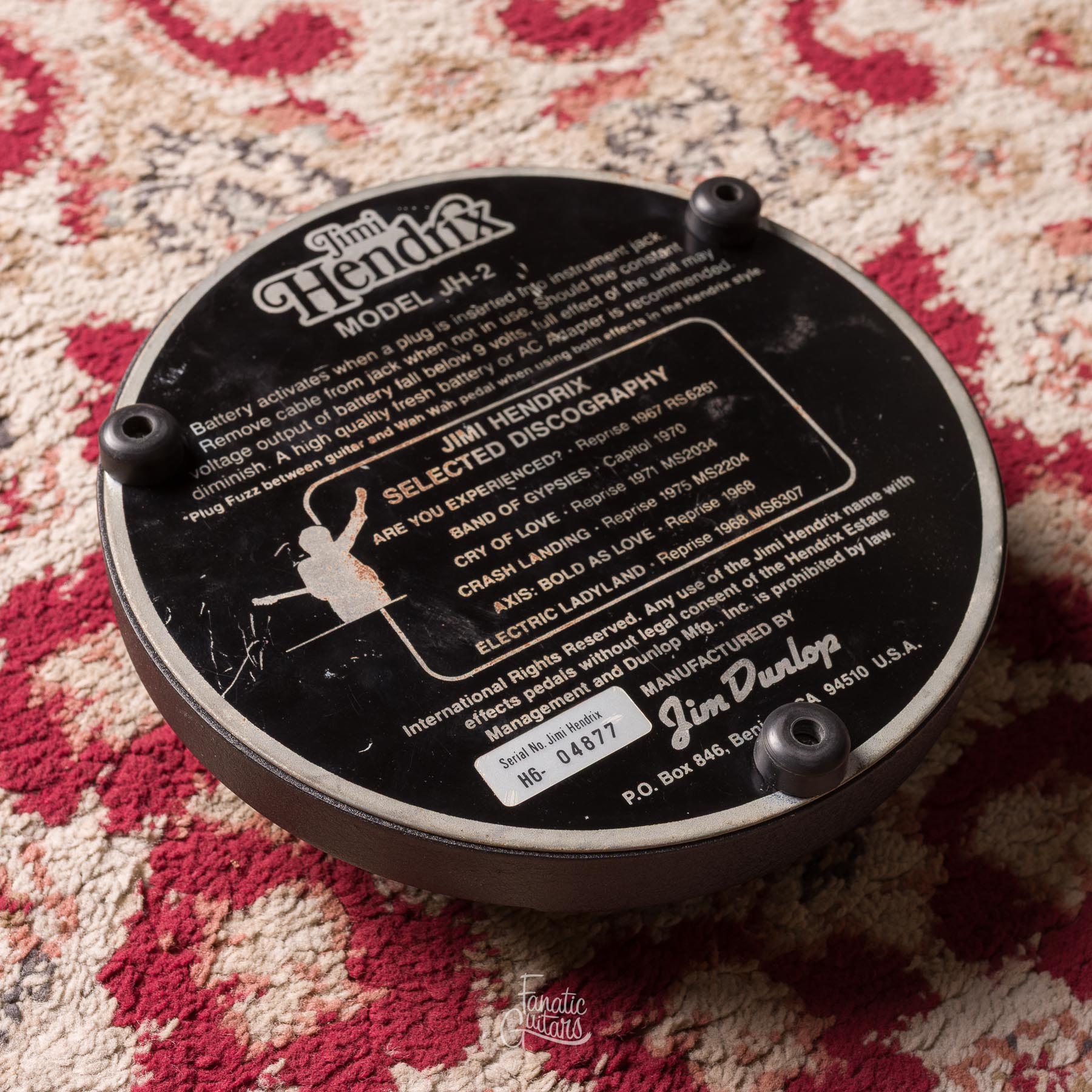 Jim Dunlop JH-2 Jimmy Hendrix Fuzz Pedal #04877 Segunda Mano