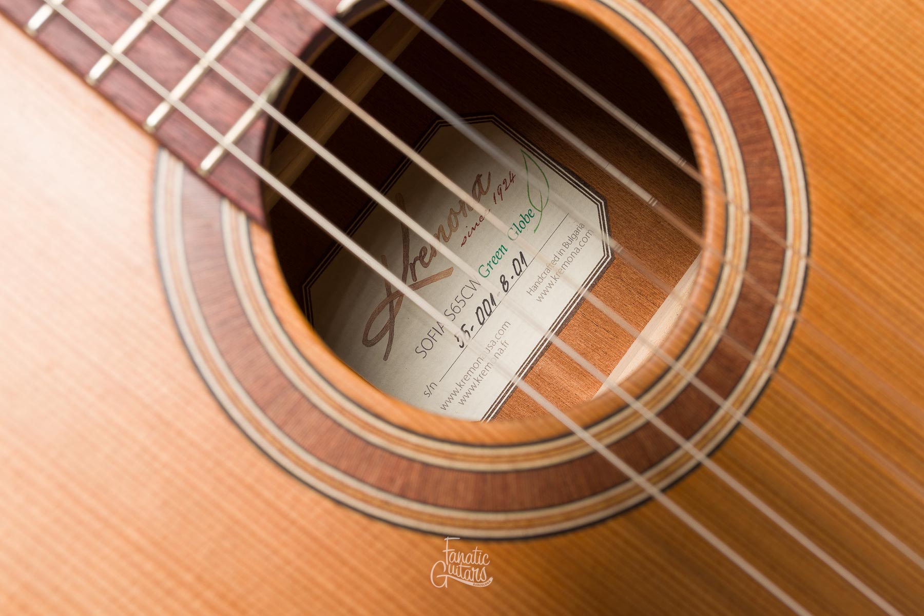 Kremona Sofia S65CW Green Globe Classical Guitar w/ Preamp