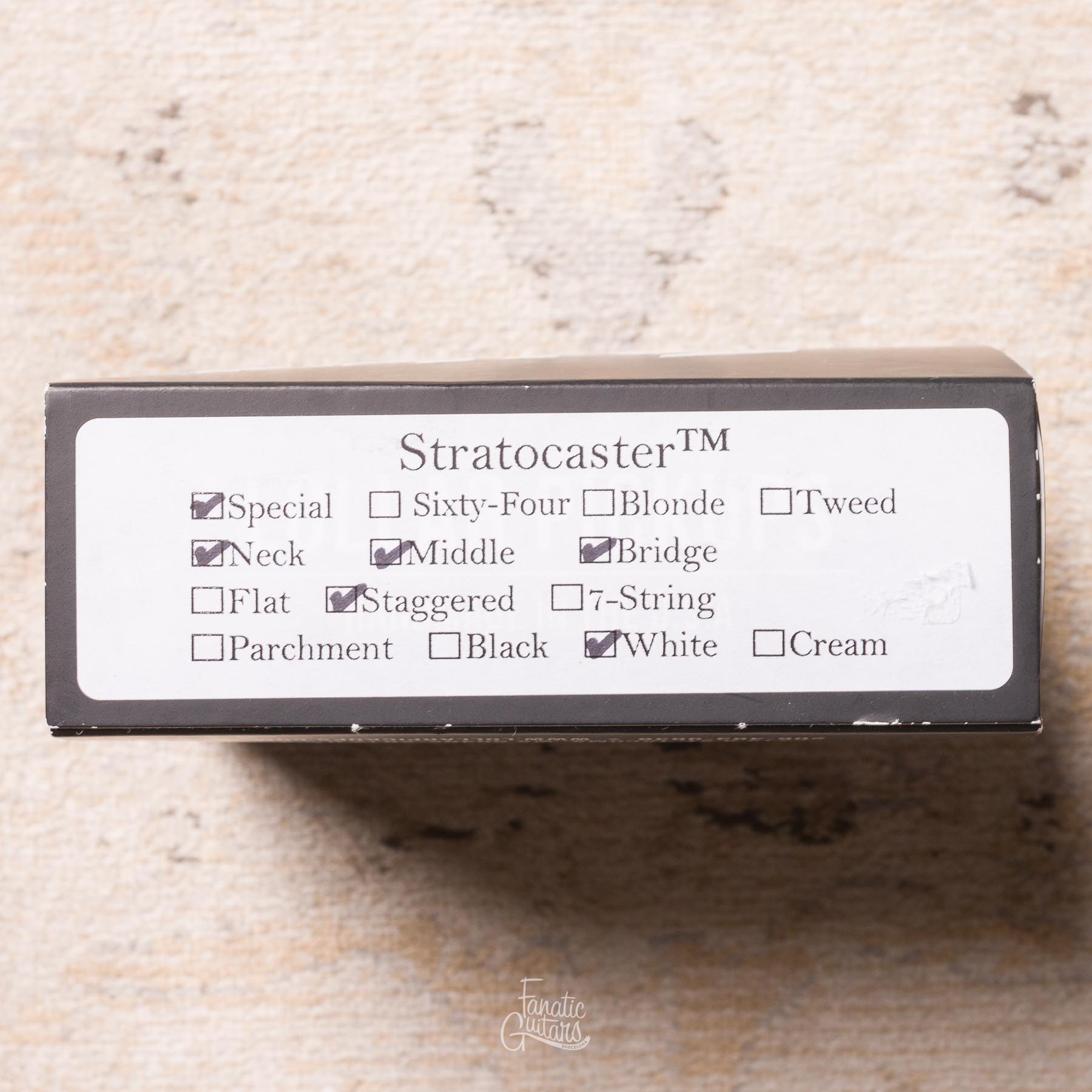 Lollar Stratocaster Special Staggered Set - White