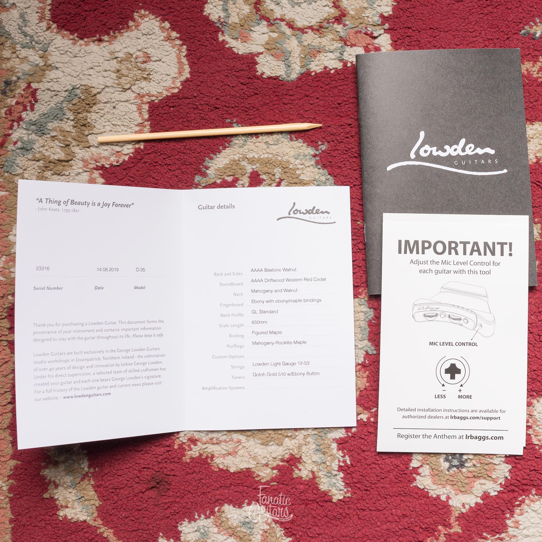 Lowden O-35 Walnut/Cedar #23316 Second Hand