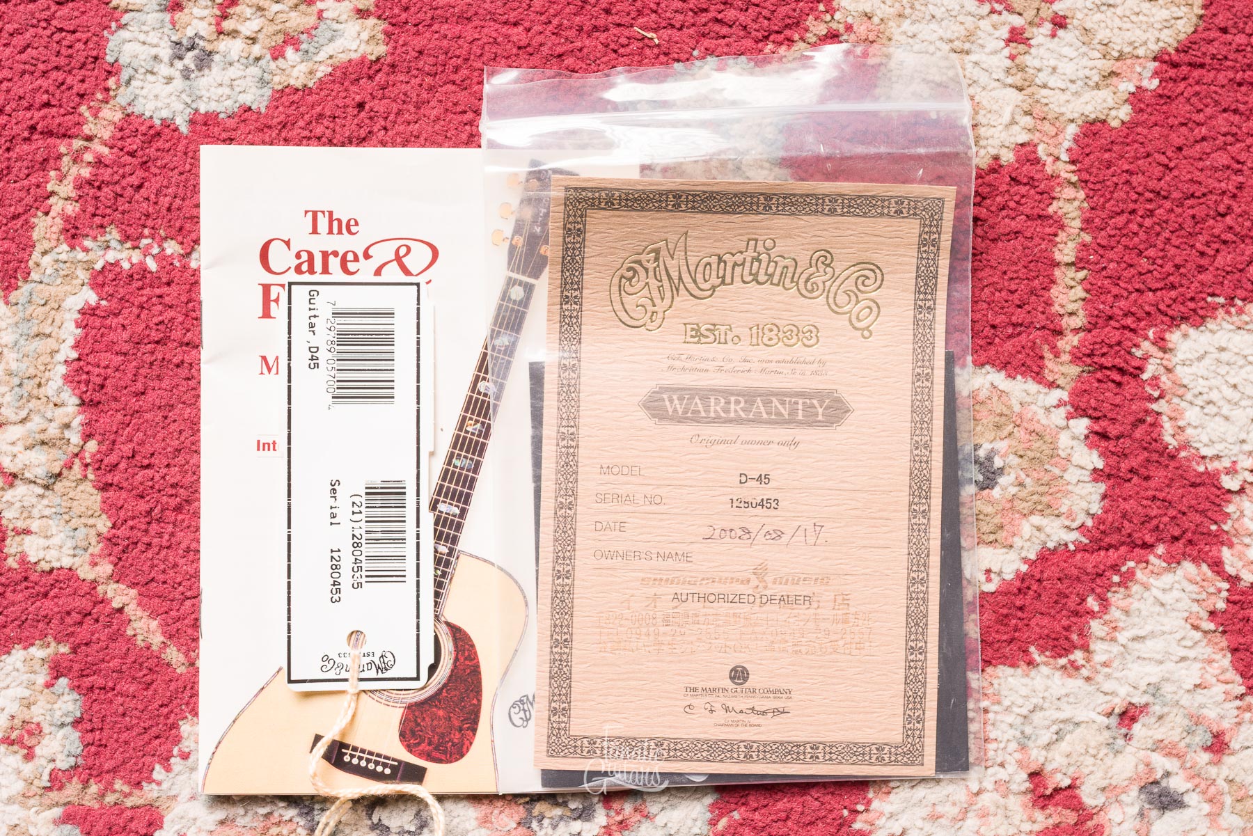 Martin Guitars D-45 - Natural #1280453 Segunda Mano