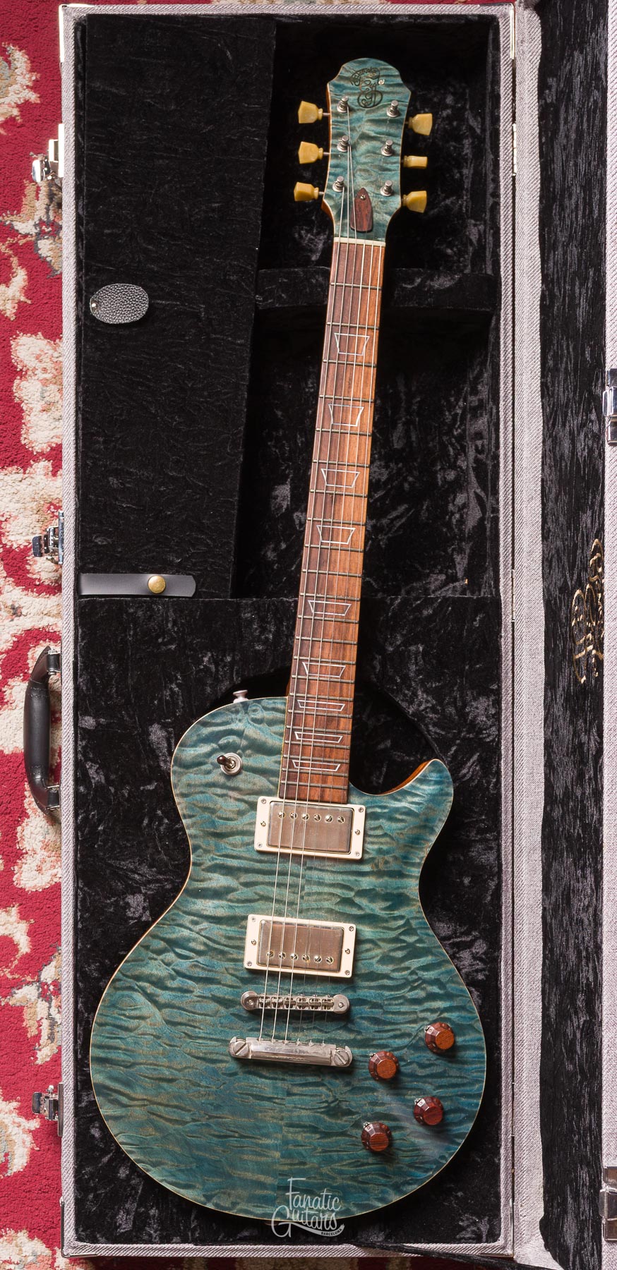 Patrick James Eggle Macon Single Cut - Island Blue Burst #30370 Second Hand