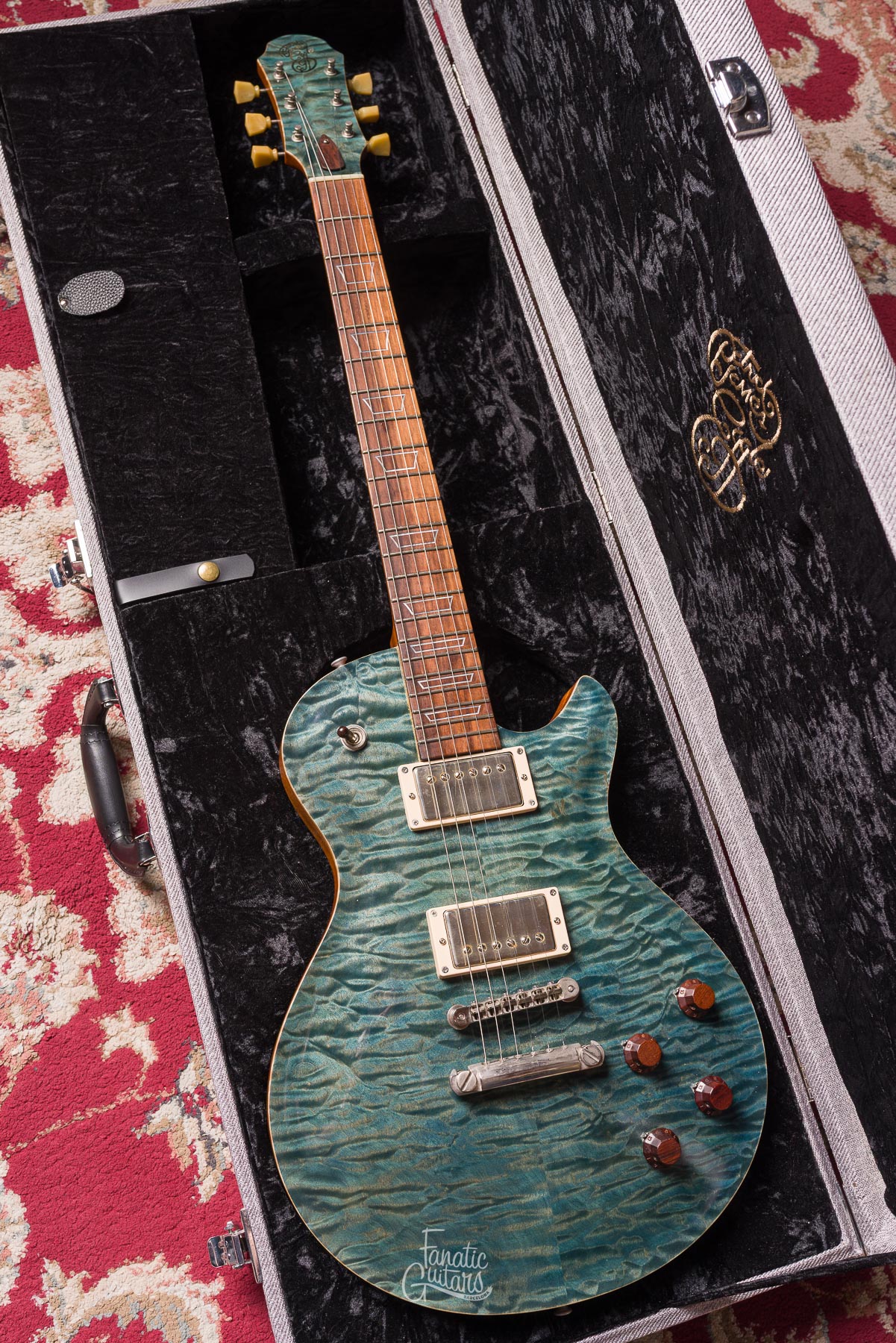 Patrick James Eggle Macon Single Cut - Island Blue Burst #30370 Second Hand