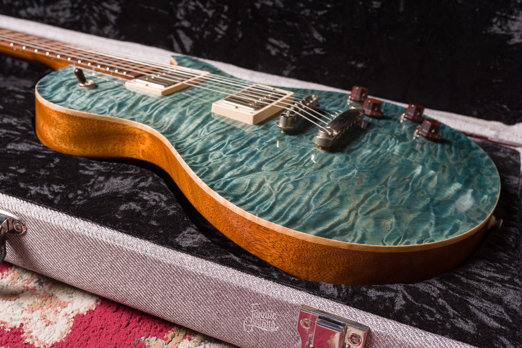 Patrick James Eggle Macon Single Cut - Island Blue Burst #30370 Second Hand