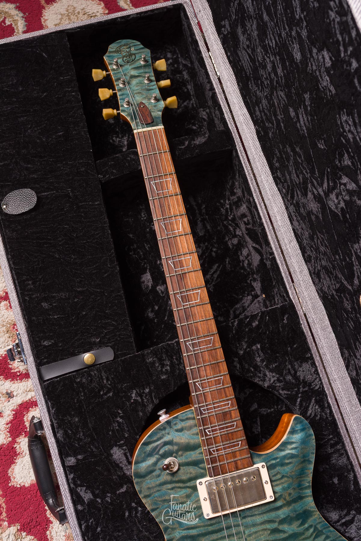 Patrick James Eggle Macon Single Cut - Island Blue Burst #30370 Second Hand